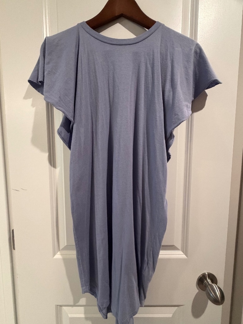 Kimchi Blue Flutter Sleeve High-Low Tee Dress - Periwinkle Blue - Size S
